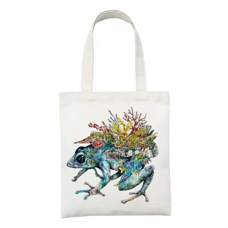 Women’s Minimalist Artistic Animal Mushroom Butterfly Shopping Bags