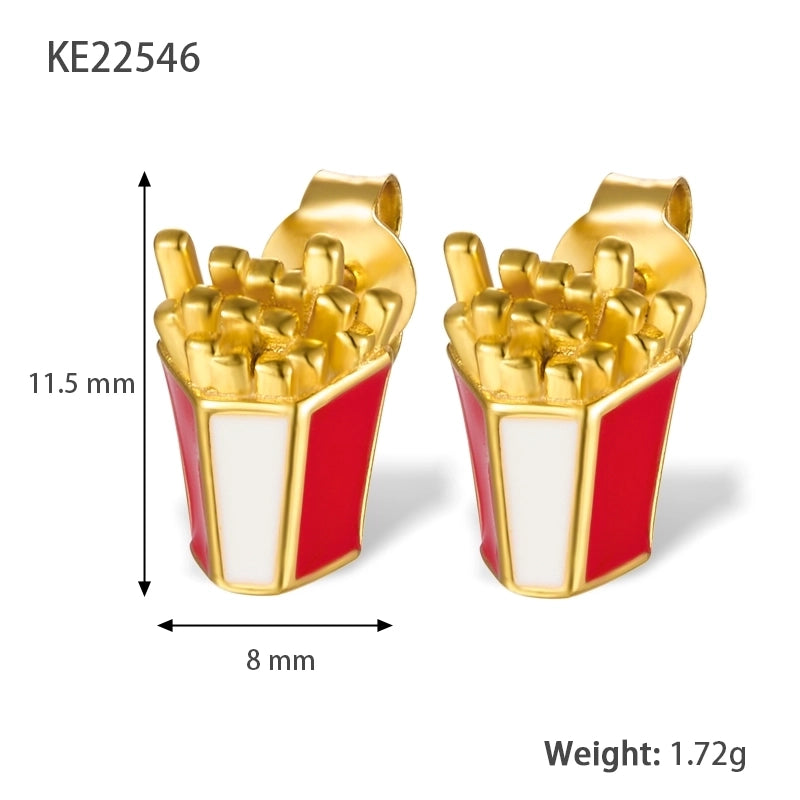 1 Pair 925 Sterling Silver Zircon Rainbow Devil’S Eye Candy Ear Studs