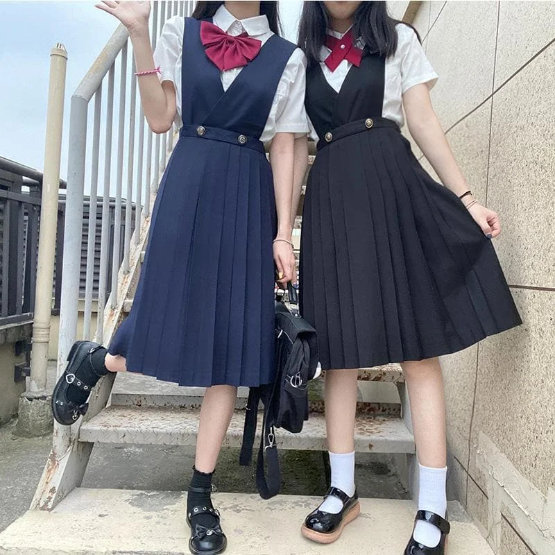 Navy/Black Sweet Jfashion Jk Kawaii Uniform Dress SP17192