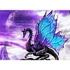 Diamond Painting-5D Full Round Drill Purple Dragon