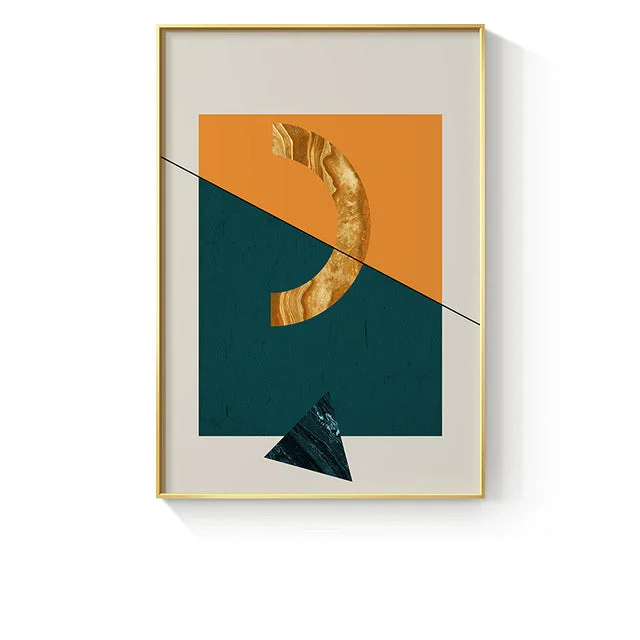 Abstract Face In Green & Yellow