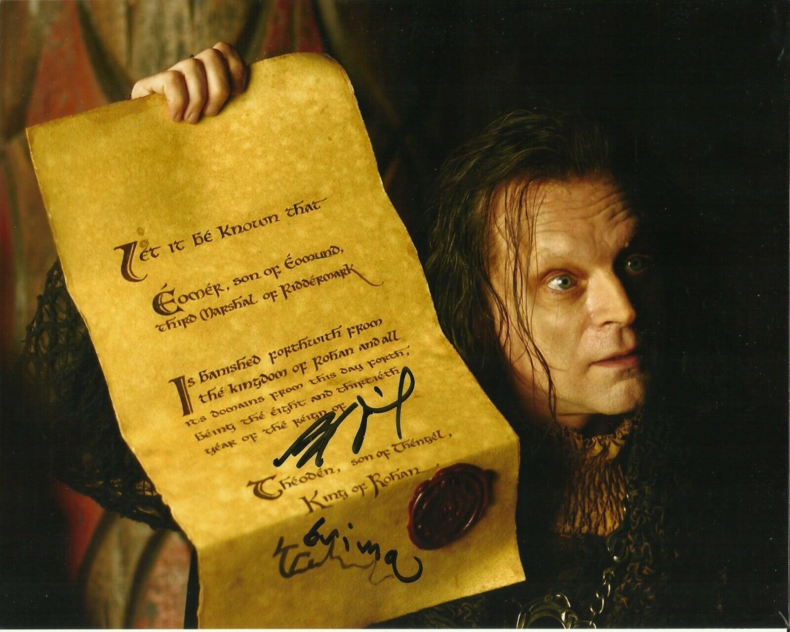 BRAD DOURIF SIGNED LORD OF THE RINGS Photo Poster painting UACC REG 242