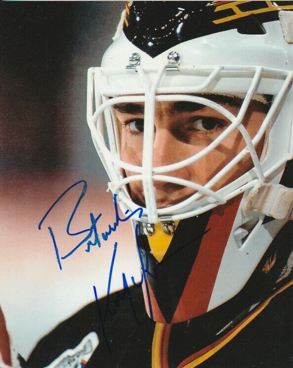 KIRK McLEAN SIGNED VANCOUVER CANUCKS GOALIE 8x10 Photo Poster painting #5 Autograph