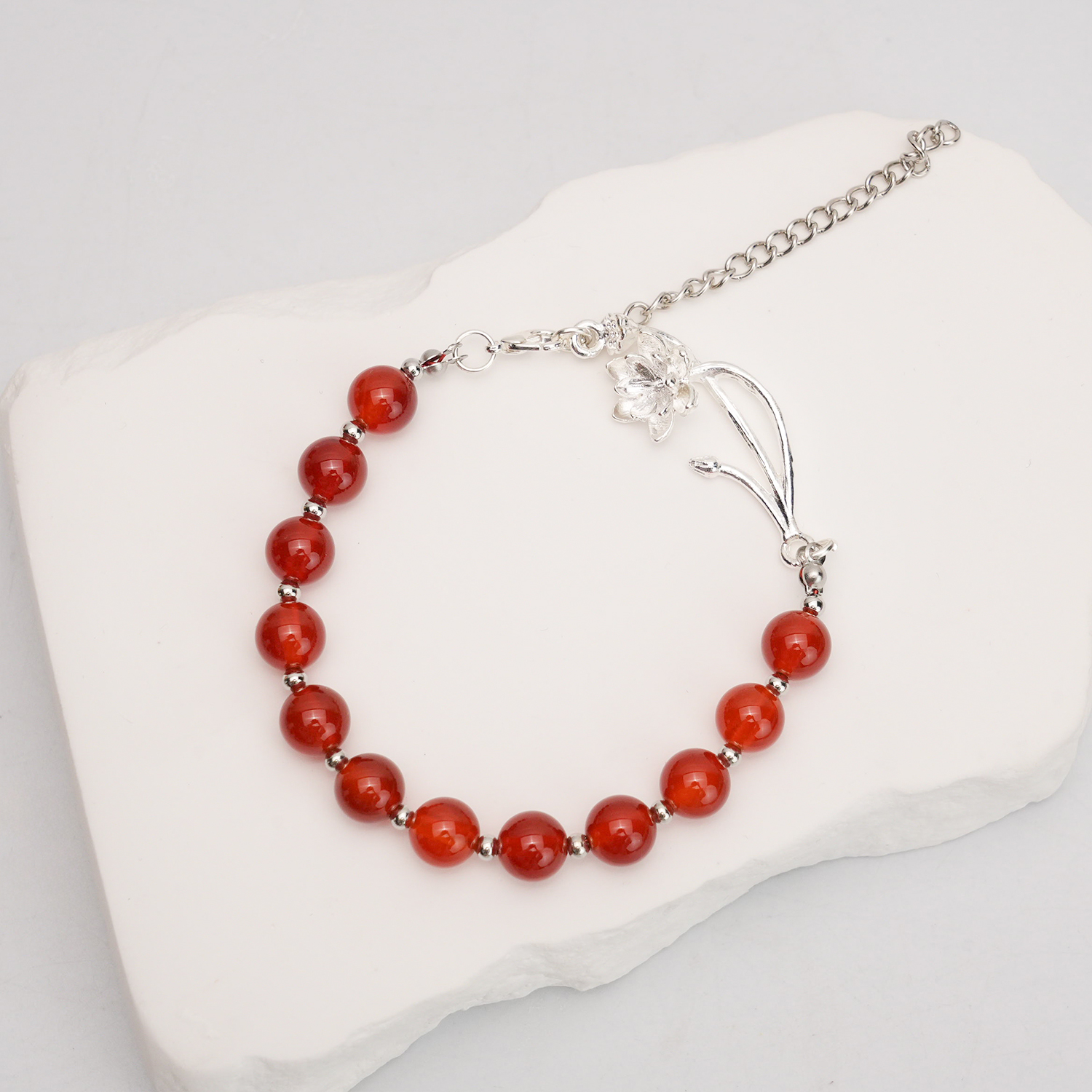 Christmas Floral Half Bangle Design Bracelet
