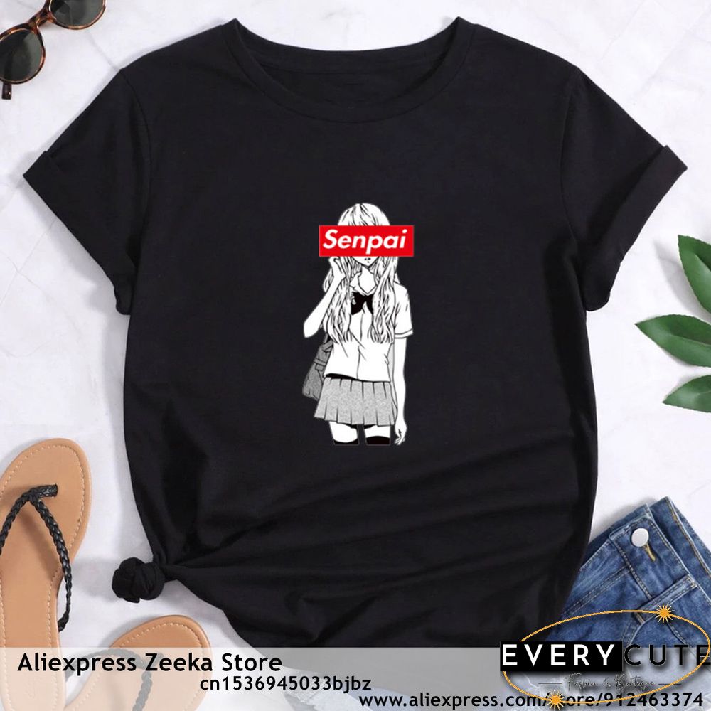 Womens Traveling Fun Print Tee-Shirt for Girls Y2K Harajuku Basics Collar White Shirt