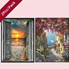 【2pcs/pack】Landscape-Full Embroidery 3 strands 11CT Stamped Cross Stitch-40*50CM