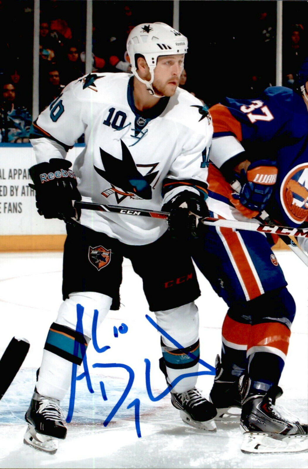 Andrew Desjardins SIGNED 4x6 Photo Poster painting SAN JOSE SHARKS #4