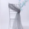 20PCS Wedding Chiavari Chair Decor 200cm Flowing Gauze Curtain Cloth
