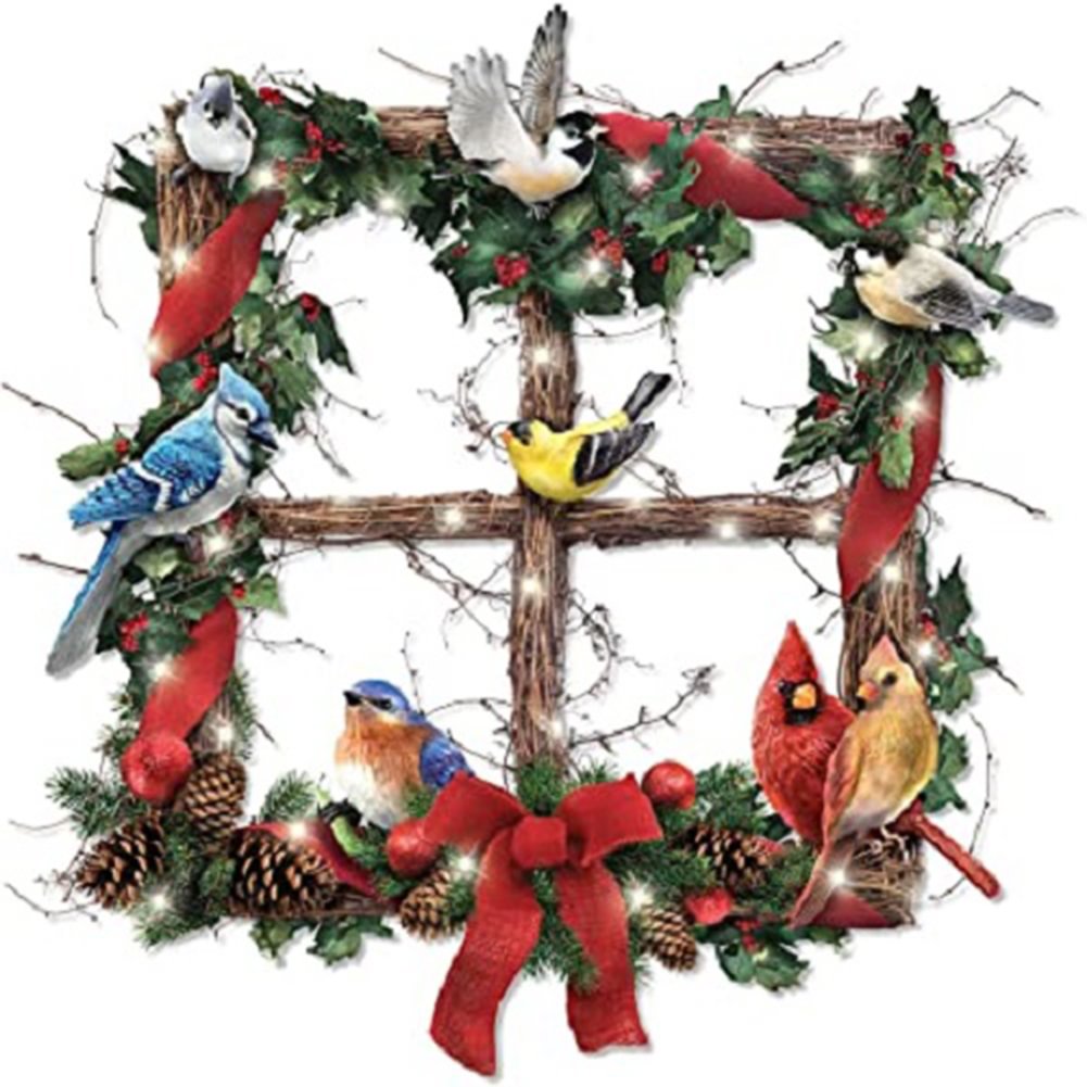 (50*50cm)Christmas Wreath - Full Round Drill Diamond Painting