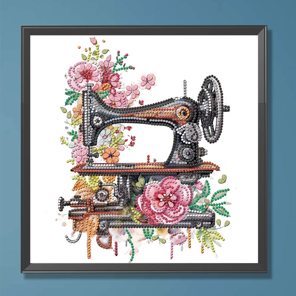 Diamond Painting - Partial Special Shaped Drill - Sewing Machine(Canvas|30*30cm)