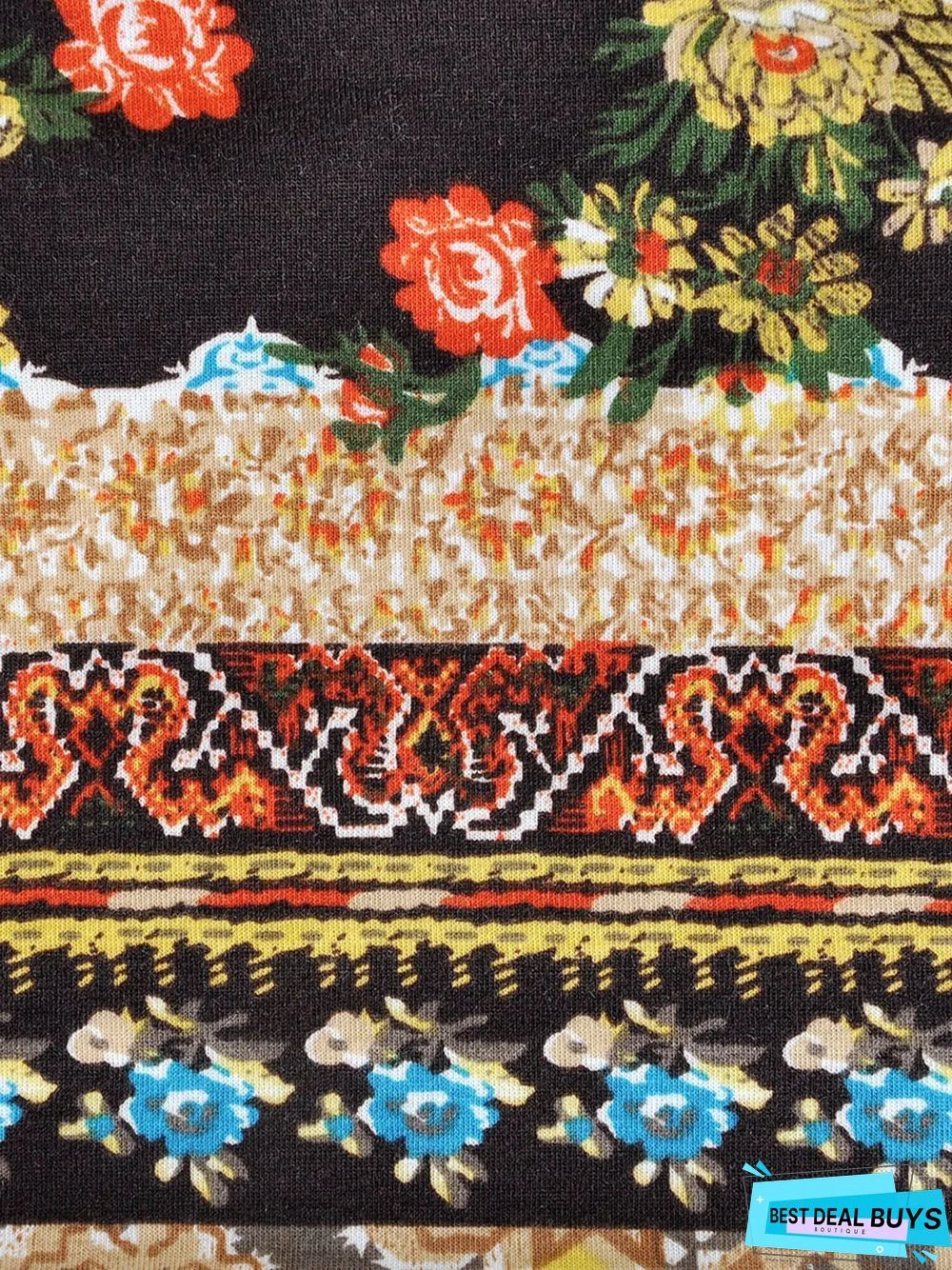 Women Vintage Stripe Print Beanie Outdoor Windproof Hat