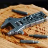 Titanium Alloy Mini Multi-Function Wrench, Adjustable Wrench With Hexagonal Head, EDC Keychain Screwdriver