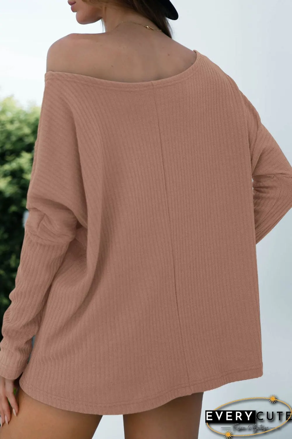 Fashion Casual Solid Split Joint Oblique Collar T-Shirts