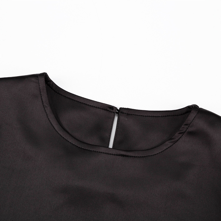 Ootddress Hollow Out Satin Fashion Maxi Dress Female High Waist Slim Scoop Neck Long Sleeve Dress Solid Zipper Party Dress Summer