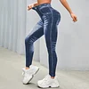 Women's Butt-Lifting Quick-Drying Tight-Fitting Faux Denim Yoga Pants by Inlyline