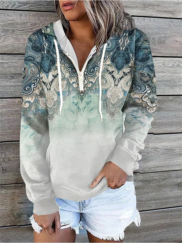 Street Style Hooded Pullover Top Literary Retro Style Long-sleeved Hoodie Hipster Warm Sweater