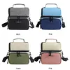 Double Layers Lunch Bag Leak Proof Hand-Held Cooler Box Portable Picnic Trip Bag