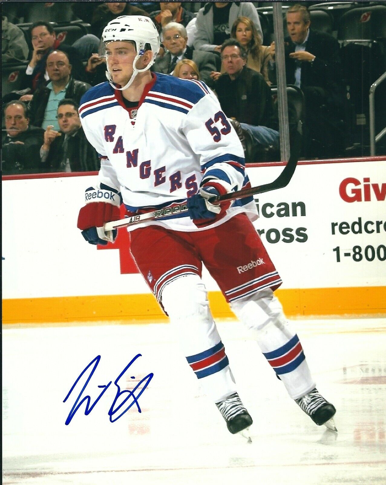 Autographed TIM ERIXON New York Rangers 8x10 Photo Poster painting w/COA