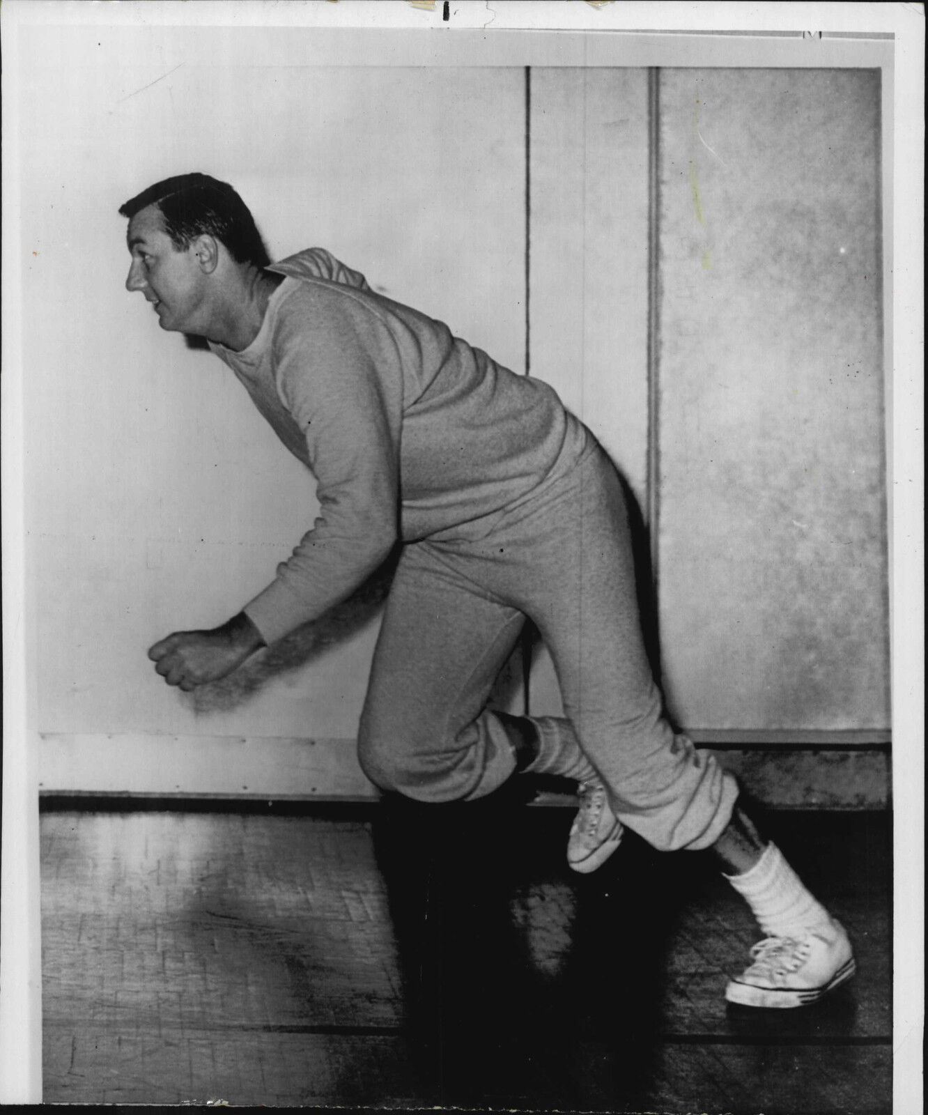 Al Kaline Working Out in Gym 1966 Press Photo Poster painting Detroit Tigers