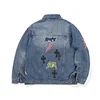 Chrome Hearts Patchwork Denim Jacket - Vintage Blue Gothic Street Jacket 0789