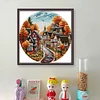 (Stamped/Counted) Autumn Street-14CT Cross Stitch 31*31cm/12.2*12.2in tapestrymarket