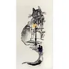 Ink Architectural Cat - 14CT Stamped Cross Stitch - 30*55cm
