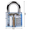 70pcs Lockpick Set Broken Key Extractor with Transparent Padlock Locks