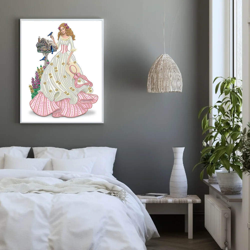 Diamond Painting - Partial Special Shaped Drill - Lady(30*40cm)