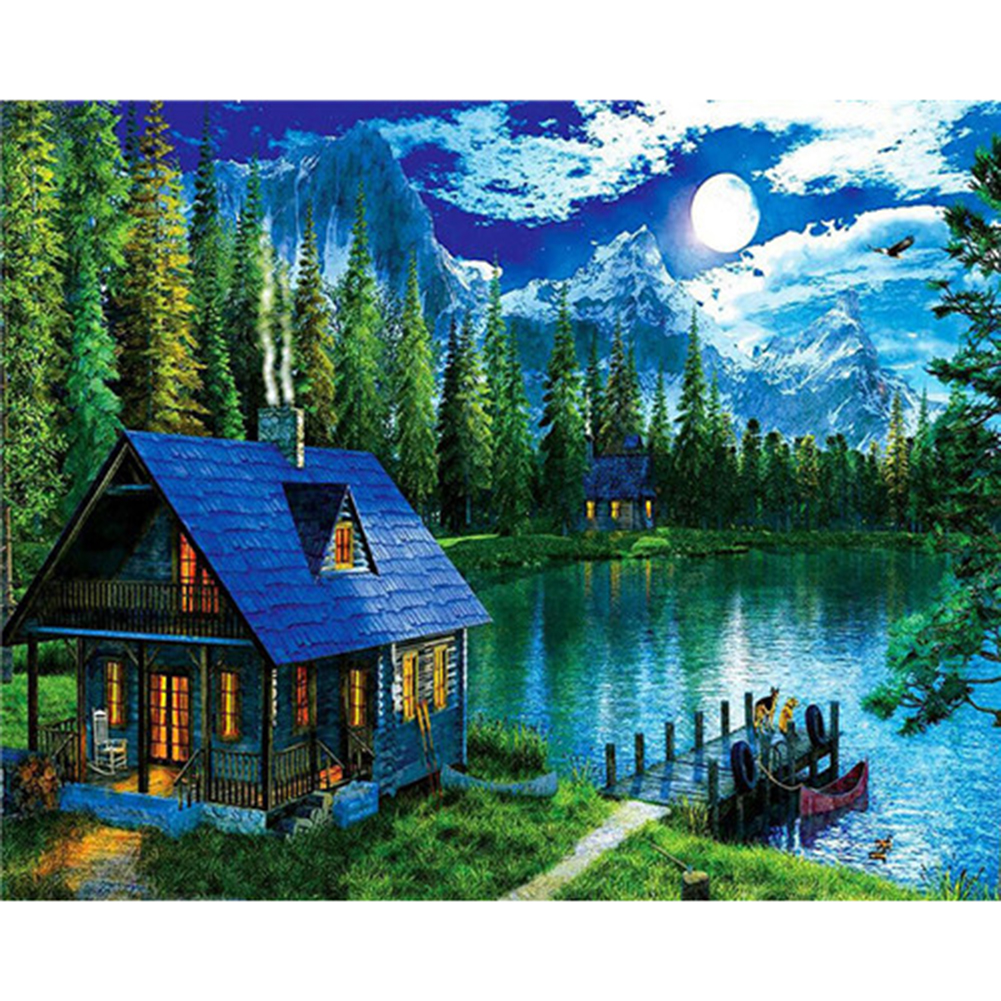 

40*50CM - Square Drill Diamond Painting - Mountain River, 501 Original
