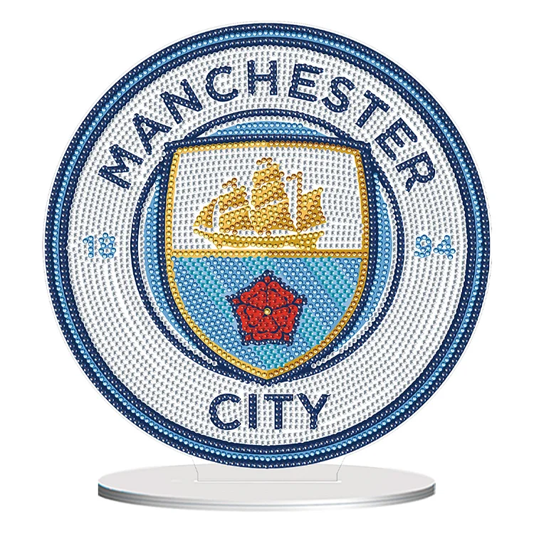 Acrylic Special Shape Manchester City Diamond Painting Desktop Ornaments