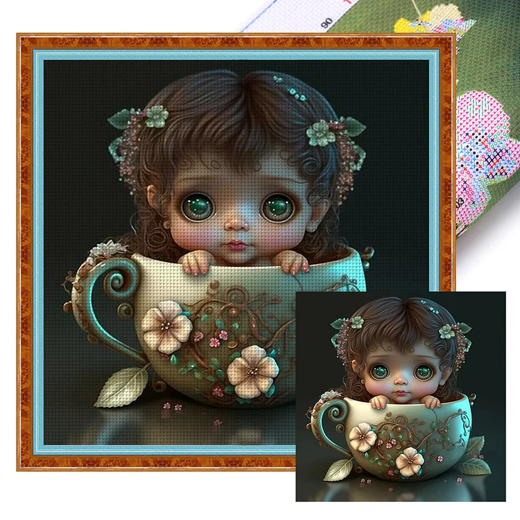 16ct 14CT Canvas Angels and Girls Cute Children Kids Cross Stitch