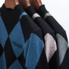 Men's Fashion Check Sweater