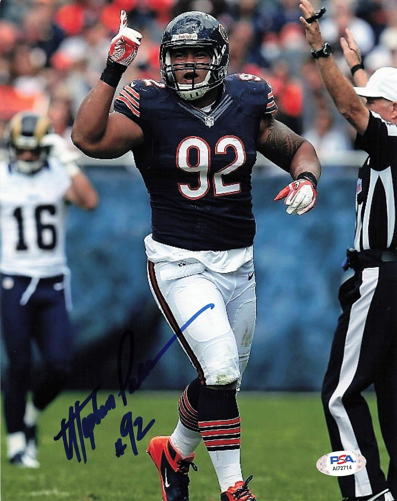 STEPHEN PAEA Signed 8x10 Photo Poster painting PSA/DNA Chicago Bears Autographed