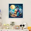 (Stamped/Counted) Eeyore Under The Starry Sky-11CT Cross Stitch 40*40cm/15.75*15.75in