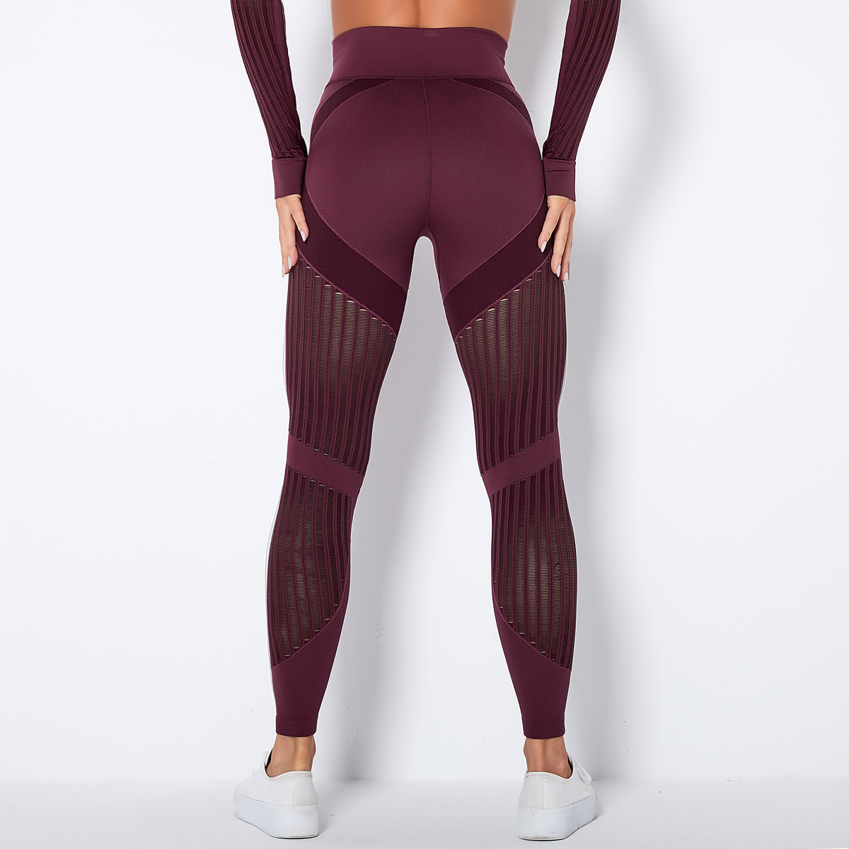 ladies' red and black tie dye leggings 