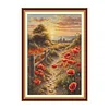 (US Local)Poppy-11CT Stamped Cross Stitch Kit(40x60cm)