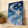 DIY Pearl Painting Star for Home Wall Decor with Frame(40x30cm)