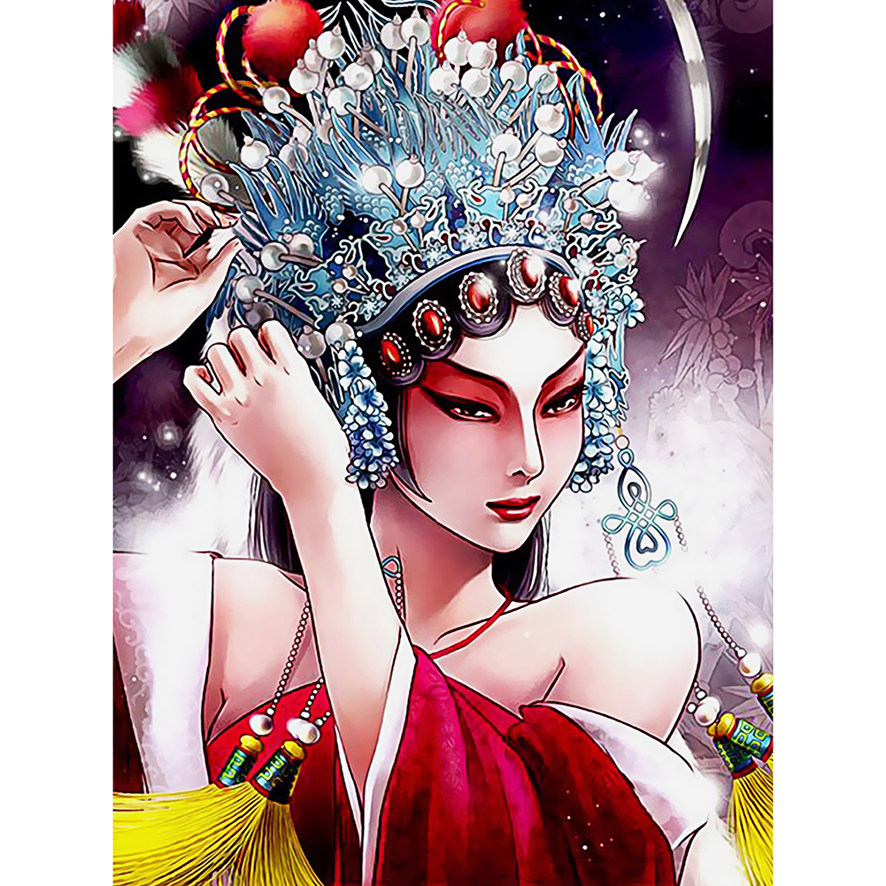 

30*40CM-Special Shaped Diamond Painting-Opera Female, 501 Original