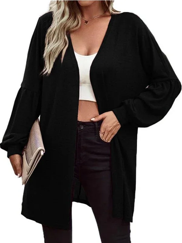 Women's Cardigans Solid Color Fashion Knitting Long Sleeved Cardigan