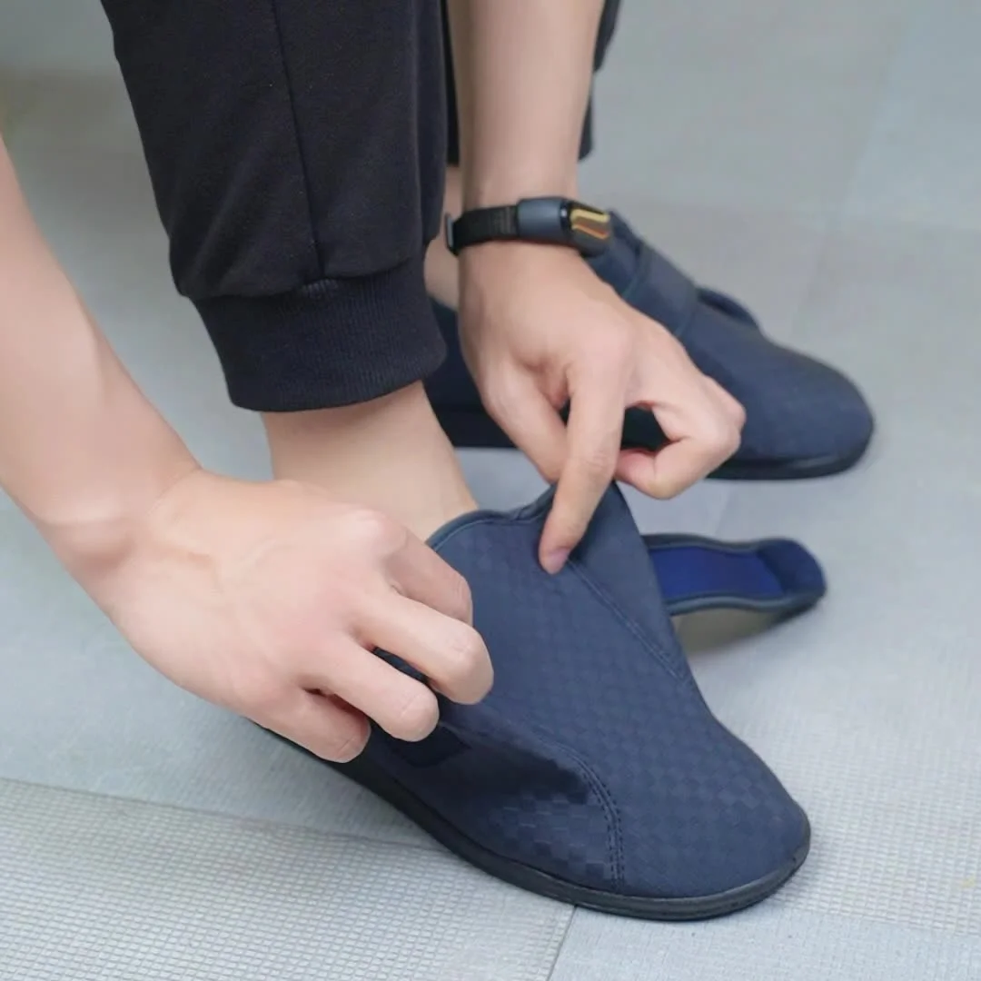Unisex Adjustable Breathable Widened High Instep Arches Casual Shoes For Diabetes Elderly