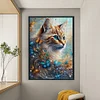 Cat Butterfly - 11CT Stamped Cross Stitch 40*60cm