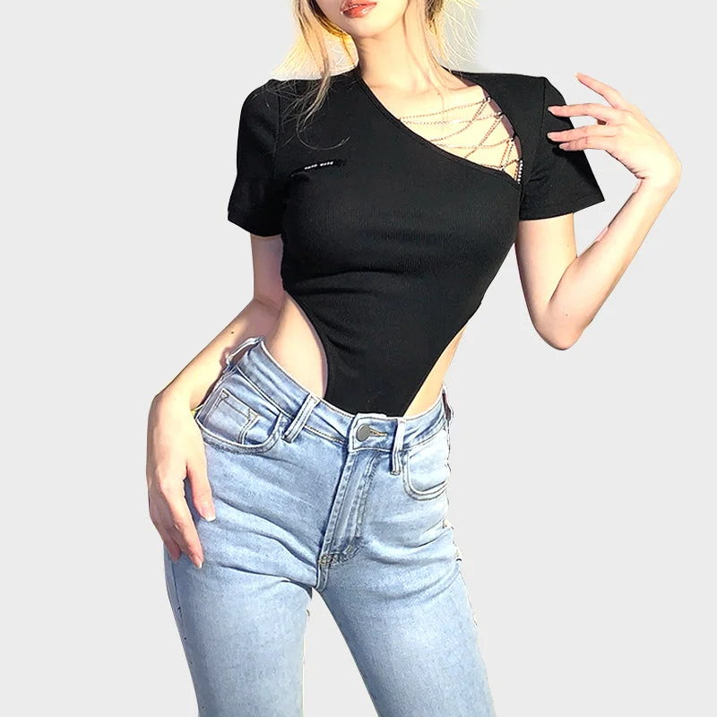 Lost In Diamond Short Sleeve Bodysuit