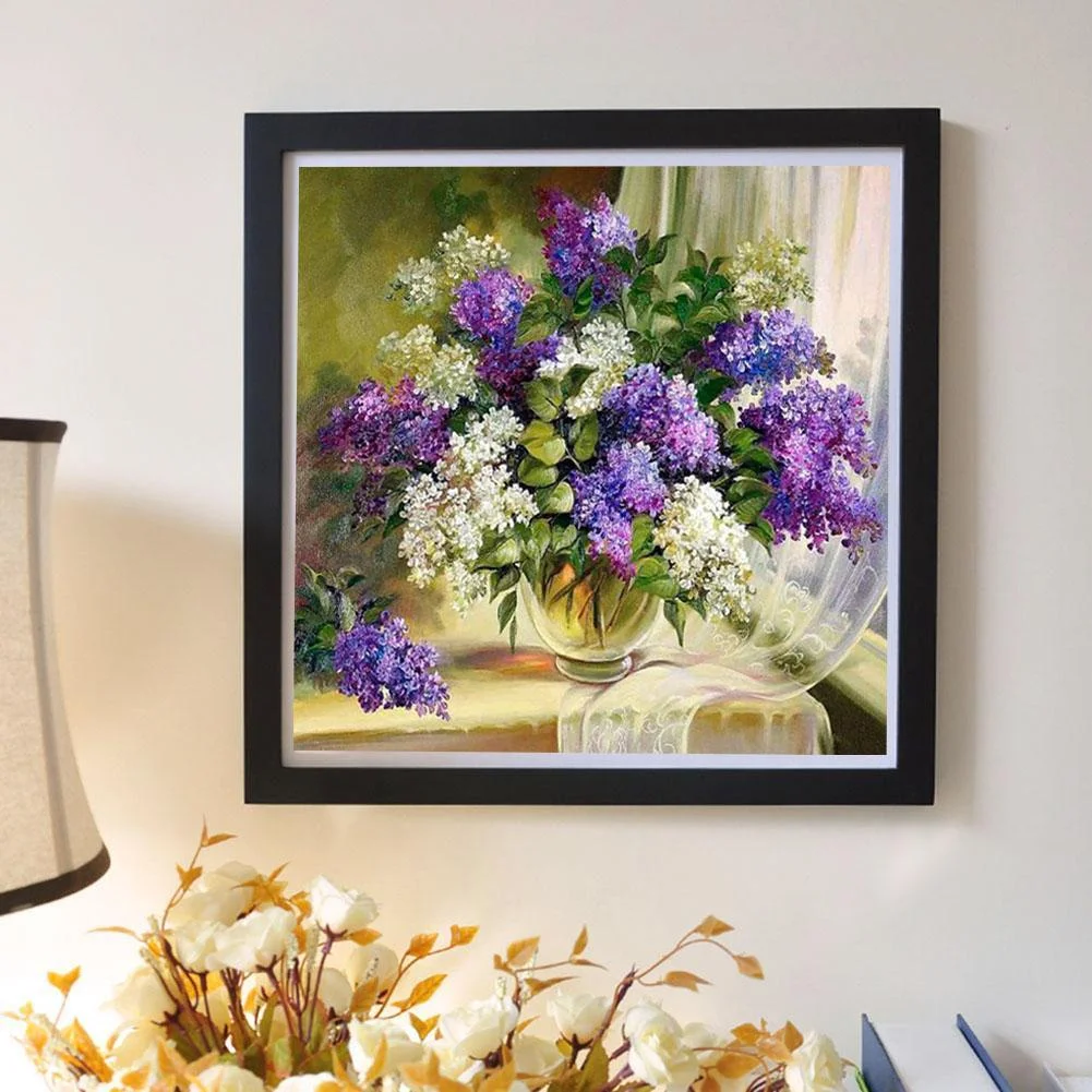 Diamond Painting - Partial Round Drill - Blooming Flowers(30*30cm)