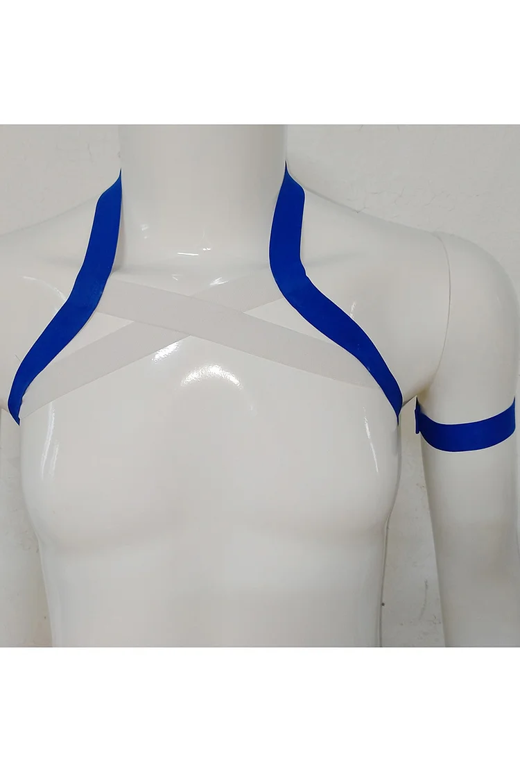 Men's Colorblock Halter Bondage Shoulder Strap Chest Body Harness