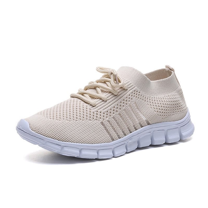 Women Shoes 2022 Summer Mesh Breathable Sneakers Women Platform Casual Sport Shoes Women Comfort Lace Up Running Shoes Plus Size
