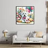 Flower Biscuit Schnauzer-11CT Stamped Cross Stitch 40*40cm/15.75*15.75in tapestrymarket