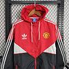 2023/2024 Manchester United Windbreaker Red Black Football Jersey