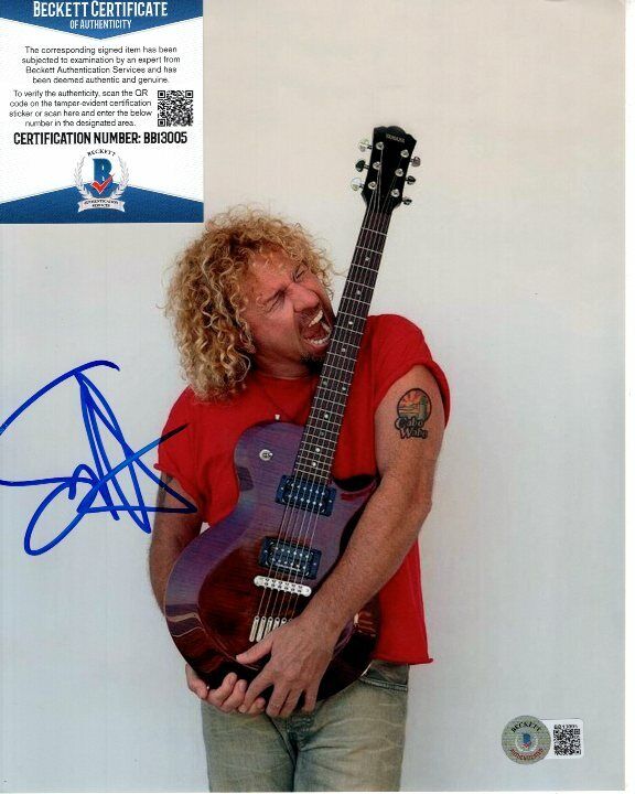 SAMMY HAGAR signed 8x10 Photo Poster painting Beckett BAS