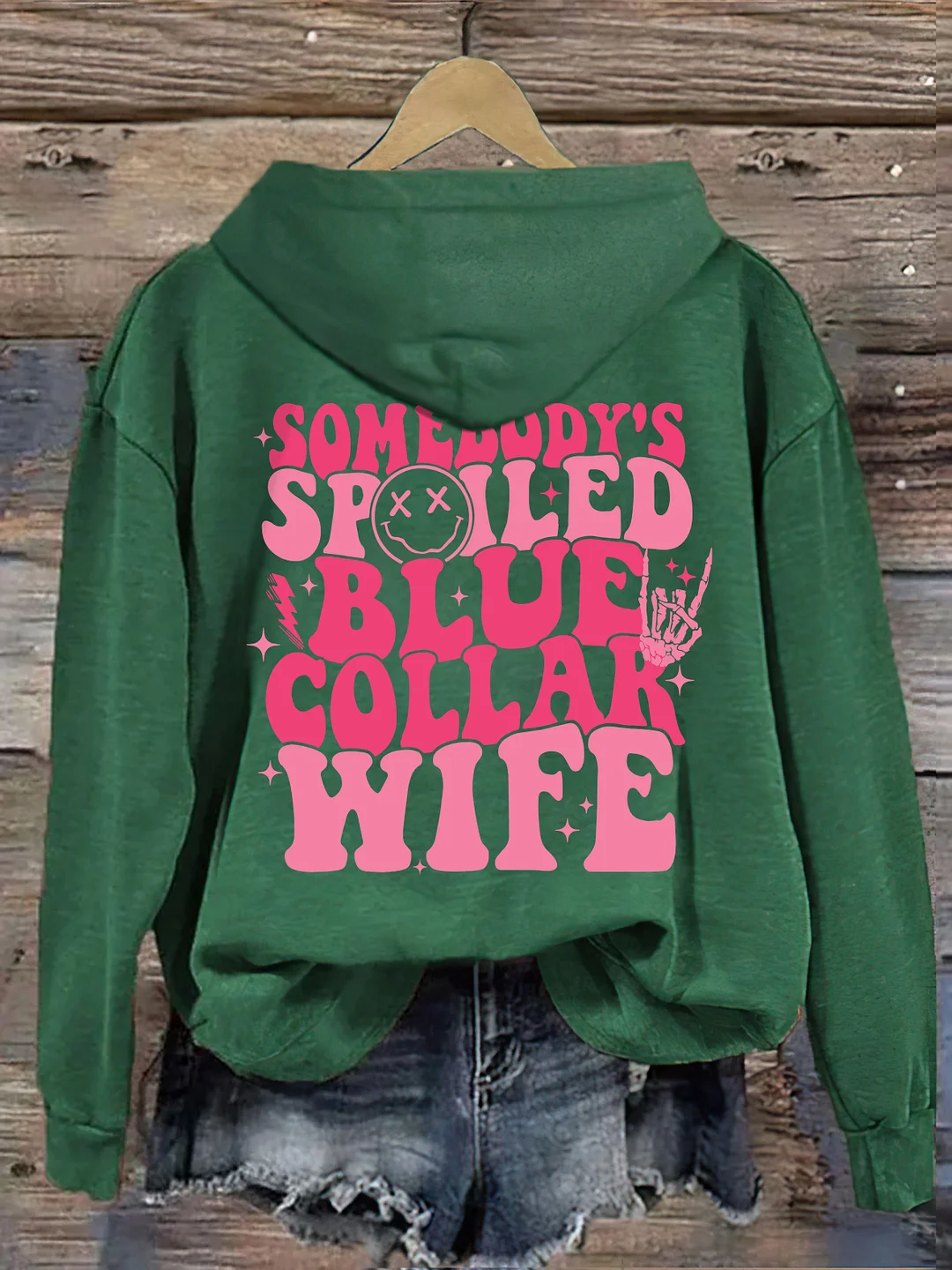 Somebodys Spoiled Blue Collar Wife Hoodie