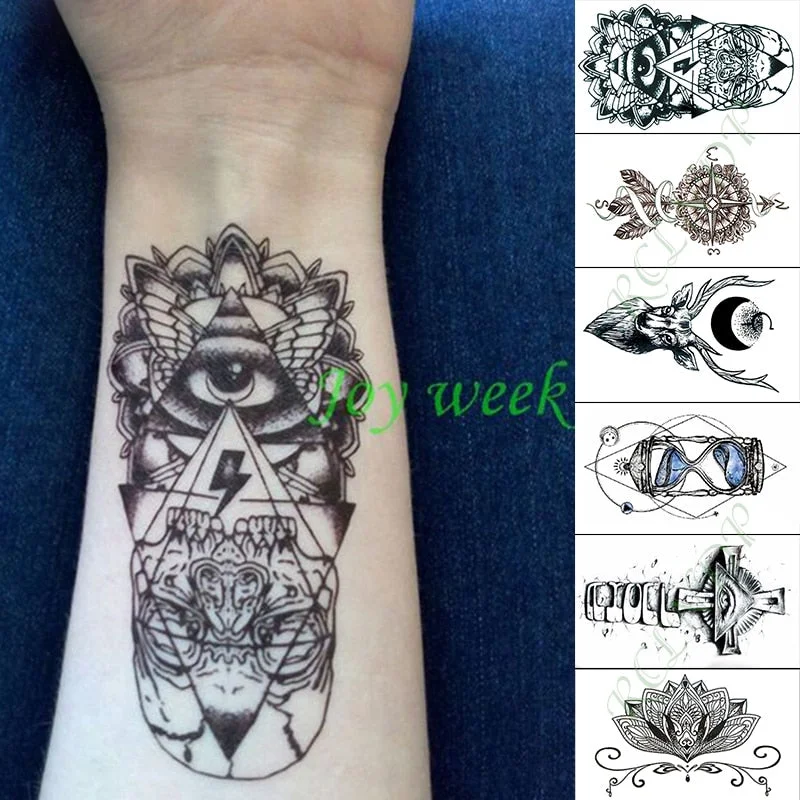 Waterproof Temporary Tattoo Sticker Love Heart Heartbeat Fake Tatto sexy clavicle Hand Arm Flash Tatoo for Kid Girl Men Women